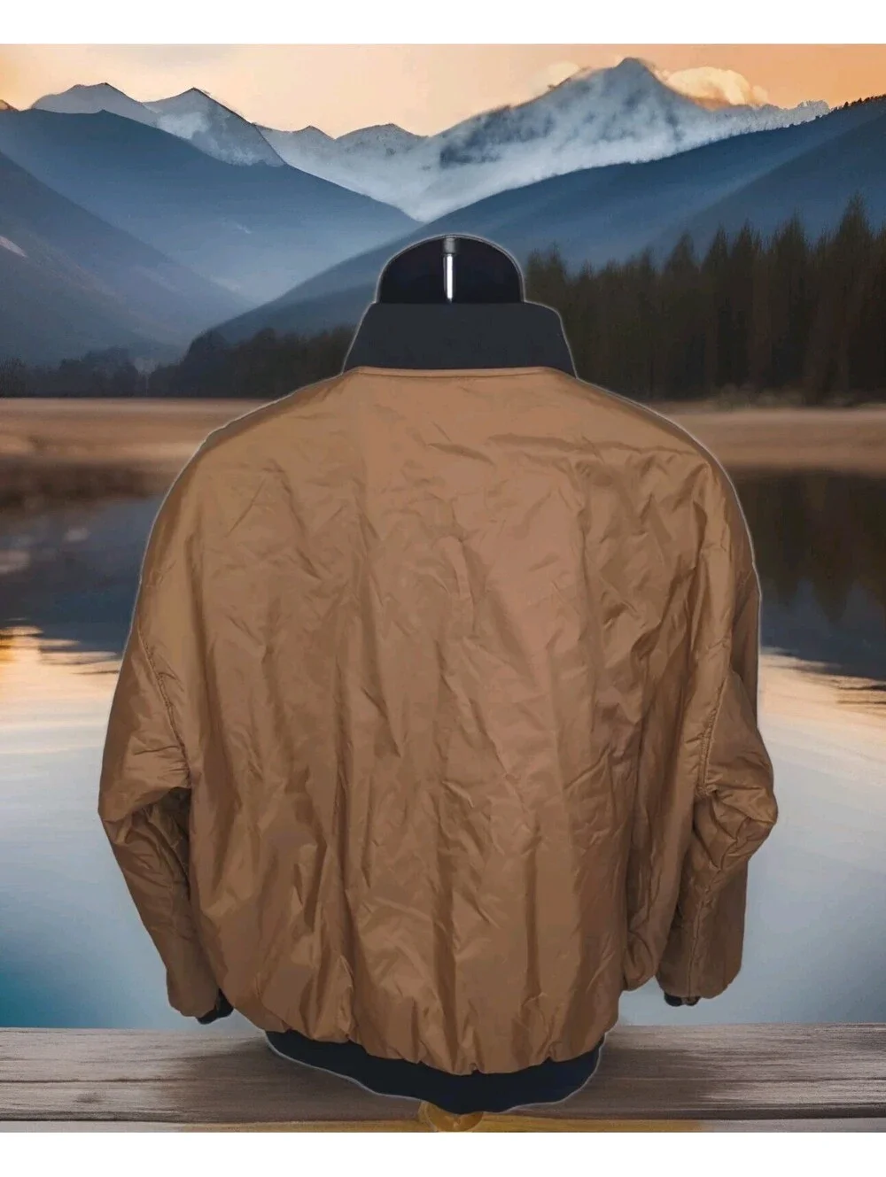 Browning Camo Hunting Bomber Jacket Mens XL X-Large Reversible Shadow Grass Bird